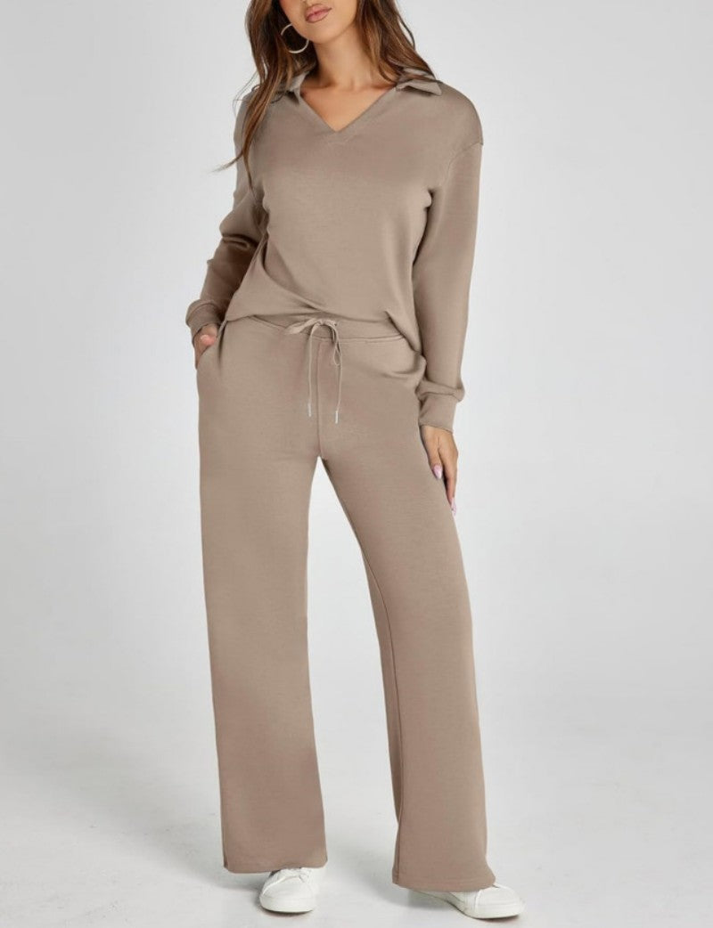 Horn trousers two-piece set-embroidered Ma Biao